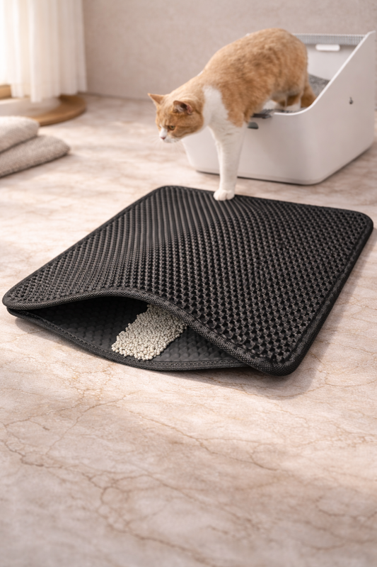 Cat Litter Trapping Mat – Double-Layer Litter Catcher for Clean Floors