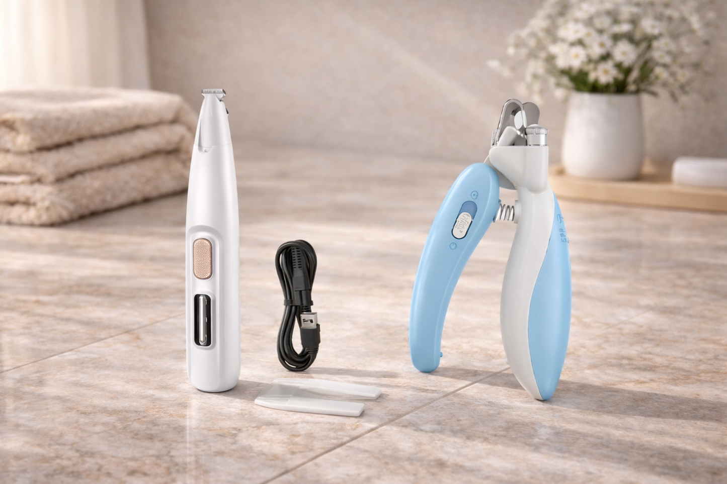 Electric Dog Paw Trimmer with LED Light – Waterproof, Quiet & Precise Grooming