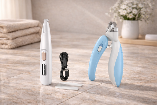 Electric Dog Paw Trimmer with LED Light – Waterproof, Quiet & Precise Grooming